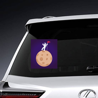 Cosmonaut Dancing on Moon Sticker
