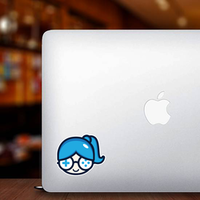 Cute Geek Gamer Girl Ponytail Sticker