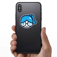 Cute Geek Gamer Girl Ponytail Sticker