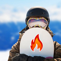 Dark Red Flame Sticker