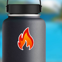 Dark Red Flame Sticker