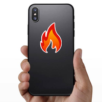 Dark Red Flame Sticker