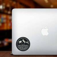 Rocky Mountains, Colorado Sticker on a Laptop example