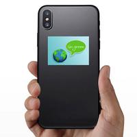 Earth Saying Go Green Sticker
