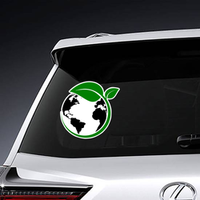 Earth With Green Plant Sticker
