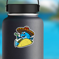 Fish Taco Cartoon Sticker