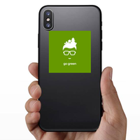Forest In Hair Go Green Sticker