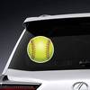 Front Facing Yellow Softball Sticker example