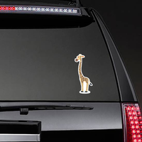 Funny Giraffe Cartoon Character Sticker