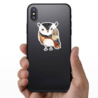 Funny Watercolor Owl Sticker