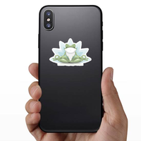Funny Yoga Frog Sticker