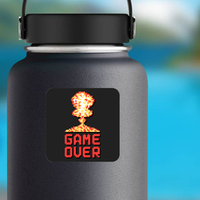 Game Over With Pixel Art Explosion Sticker