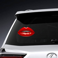 Glossy Female Red Lips Sticker