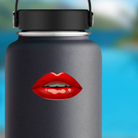 Glossy Female Red Lips Sticker