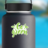 Hand Drawn Go Green Sticker