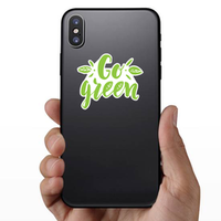 Hand Drawn Go Green Sticker