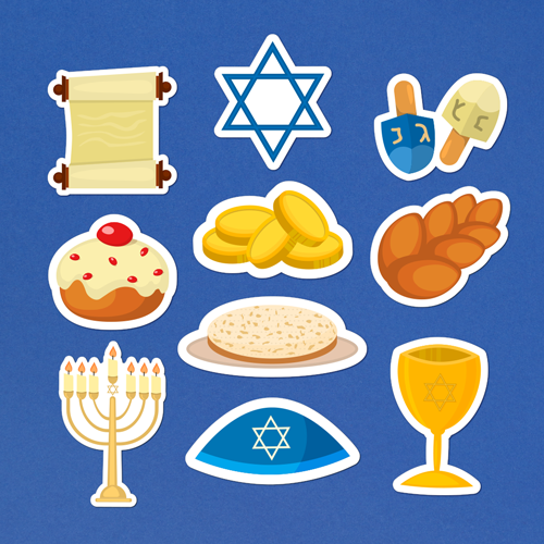 Give The Gift of Stickers - Hanukkah Sticker Bundle example