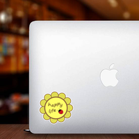 Happy Life Ladybug Sticker