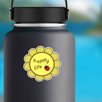 Happy Life Ladybug Sticker