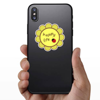 Happy Life Ladybug Sticker