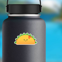 Happy Taco With Hot Sauce Sticker
