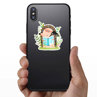 Hedgehog And Crow Friends Reading Book Sticker