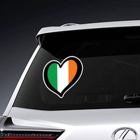Ireland Flag Inside Heart Sticker