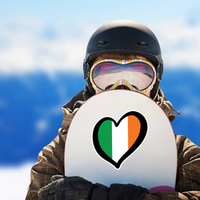 Ireland Flag Inside Heart Sticker