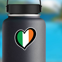 Ireland Flag Inside Heart Sticker