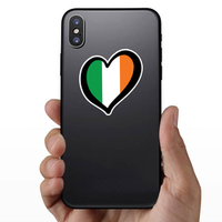 Ireland Flag Inside Heart Sticker