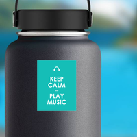 Keep Calm And Play Music Sticker