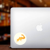 Orange Juice Splash In Form Of Arm Muscle Fitness Sticker
