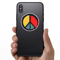 Painted Peace Sign Sticker