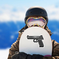 Pixel Art Gun Sticker