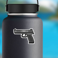 Pixel Art Gun Sticker