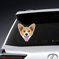 Pixel Art Welsh Corgi Dog Head Sticker