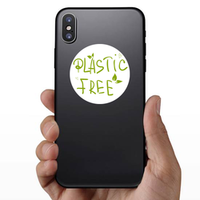 Plastic Free Hand Drawn Sticker