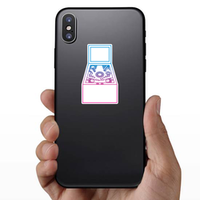 Retro Arcade Pinball Game Line Sticker