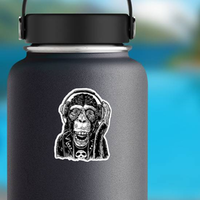 Rock and Roll Monkey Sticker