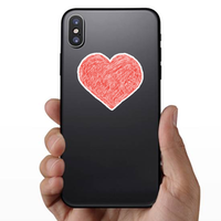 Scribbled Heart Sticker