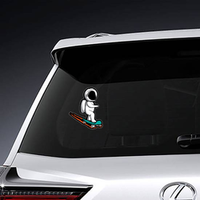 Skateboarding Astronaut Sticker