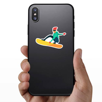 Snowboarding Man Sticker