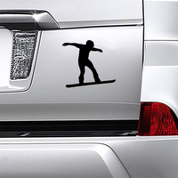 Snowboarding Rider Silhouette Sticker