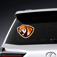 Tiger Mascot Shield Sticker