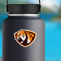 Tiger Mascot Shield Sticker