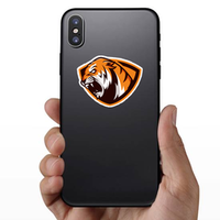 Tiger Mascot Shield Sticker