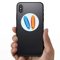 Two Surfing Boards Sticker