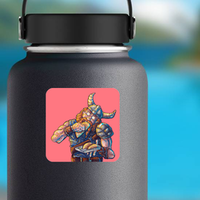 Viking Eating Tacos Sticker