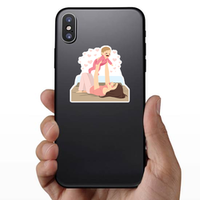 Young Mother and Baby Sticker