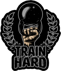 Train Hard Weight Sticker